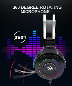 Redragon lamia h320 rgb backlighting gaming headphone, 7.1 usb surround som computador fones de ouvido com microfone suporte - Dr. Brauch