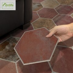 Funlife®Engrossar hexágono piso adesivos de parede auto-adesivo impermeável decoração da cozinha do banheiro anti-deslizamento adesivos à terra na internet