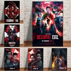 2021 filmes de terror residente mal bem-vindo ao raccoon cidade cartaz para sala de estar filmes ação pintura em tela arte da parede decoração casa na internet