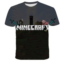 Imagem do Minecraft 2022 nova camisa do jogo meu mundo crianças camiseta meninos 3d impressão verão respirável camisa 4-14 anos de idade camiseta kawaii zombie camisa