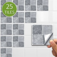 25 pçs/set Verde Da Telha de Mosaico Mural da etiqueta Auto Adesiva À Prova D' Água Para O Banheiro Restaurante Decoração Da Parede Do Decalque Papel De Parede Telhas - Dr. Brauch