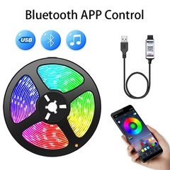 Imagem do Rgb 5050 led luz de tira bluetooth app controle 5v usb fita led fita flexível diodo para tv backlight quarto decoração