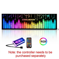 Coolmoon rgb placa de luz suporte quadro led power painel emissor de luz lateral - comprar online