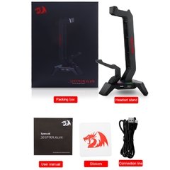 Fones de ouvido redragon dobrável elite ha311 rgb, 4 entradas usb 2.0, suporte para headphone de gamers, computador e pc - Dr. Brauch