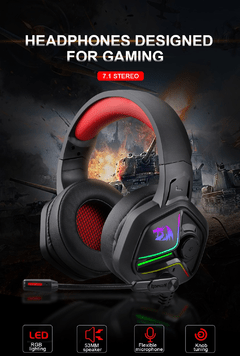 Redragon ajax h230 rgb gaming headphone, 3.5mm surround sound computador fone de ouvido microfone para ps4 switch xbox-um na internet