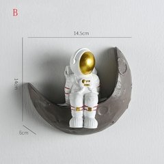 Nordic decoração da parede astronauta resina prateleiras de parede decoração para casa 3d estatuetas astronauta para sala estar quarto parede pendurado decoração - Dr. Brauch