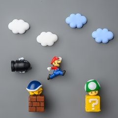 Super mario geladeira ímãs foto parede casa geladeiras decoração adesivo magnético conjunto cozinha casa decoração coleção presentes