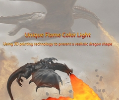 Imagem do Lâmpadas LED Fire Dragon para crianças, decoração do quarto 3D, dragão de g