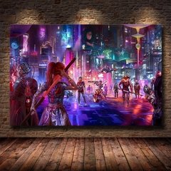 Moderno fresco cyberpunks quadros da lona cartazes e cópias da arte parede imagem para sala de meninos quarto casa decoração cuadros - comprar online