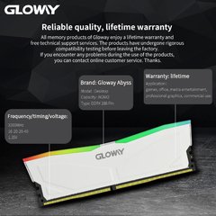 Gloway memoria ram ddr4 3200mhz rgb (8gbx2) 3600mhz (16gbx2) kit 32gb para a vida da garantia do desktop - comprar online