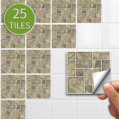 25 pçs/set Verde Da Telha de Mosaico Mural da etiqueta Auto Adesiva À Prova D' Água Para O Banheiro Restaurante Decoração Da Parede Do Decalque Papel De Parede Telhas na internet