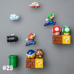 Super mario geladeira ímãs foto parede casa geladeiras decoração adesivo magnético conjunto cozinha casa decoração coleção presentes - loja online