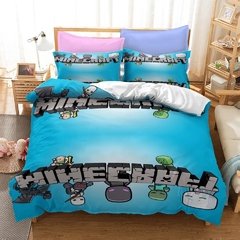 Minecraft Likurb meu jogo mundo diamante steve duvet caso fronha cama conjunto gêmeo rainha rei tamanho para crianças meninos meninas quarto - loja online