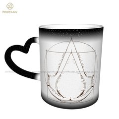 Assassins Creed Caneca assassins creed as mudanças de cor atacado caneca engraçada porcelana copos cappuccino