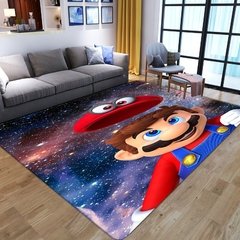 Tapete com estampa de super mario para crianças, carpete com padrão de desenhos animados 3d do anime super mario para sala de estar, quarto, tapete de área de jogo para crianças na internet