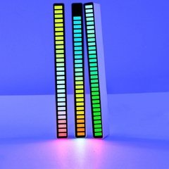 Rgb led night light música rhythm lâmpada usb recarregável controle de som led luz captador de som atmosfera lâmpada decoração - comprar online