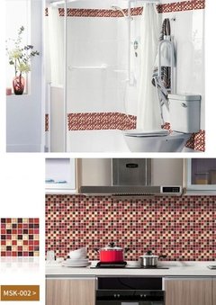 Papel de parede adesivo de mosaico 10cm, 20 peças, impermeável, adesivo de banheiro, cozinha, resistente à óleo