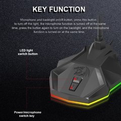 Redragon stix gm99 microfone usb rgb, discurso de escritório para estúdio, profissional, com fio, para pc, computador portátil - comprar online