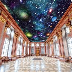 Universo personalizado céu estrelado 3d cartaz foto papel de parede quarto sala de estar sala de estudo decoração de teto papel de parede 3d - comprar online