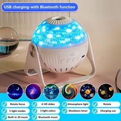 Led céu estrelado galáxia lâmpada de projeção foco ajustável projetor usb proteção para os olhos luz da noite decoração das crianças presente