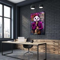 Graffiti arte pinturas a óleo dinheiro dólar panda arte da parede lona posters e cópias moderno imagem parede para sala de estar decoração casa - Dr. Brauch