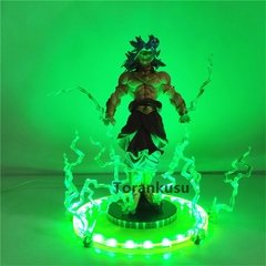 Figuras de anime dragon ball z broly, brinquedos diy led de pvc, figuras de ação broli, modelo de boneca coleção brinquedos com luzes, presente de natal na internet