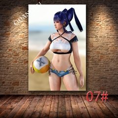 Sem moldura sexy anime jogo poster impressão da lona arte pintura parede fotos para sala de estar decoração morto ou vivo 5 último round