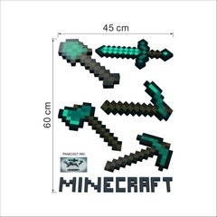 Minecraft Jogos de desenhos animados adesivos de parede jogo de mosaico cartazes decoracion hogar moderno adesivos de parede para quartos de crianças anime cartaz