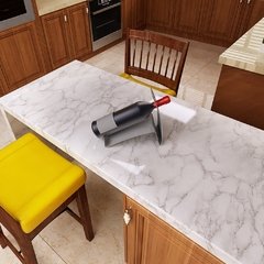 Imagem do Papel de parede de pvc mármore, adesivo à prova d'água para decoração de banheiro e cozinha, para sala de estar e cozinha