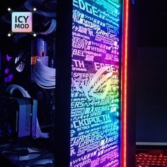 Infinito painel rgb infinito estéreo 3d pc caso placa de iluminação decoração personalizada gpu backplate lianli placa dianteira 12v/5v aura mod - comprar online