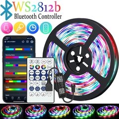 Tira conduzida 1m-30m rgbic ws2812b bluetooth app controle perseguindo efeito luzes fita flexível diodo tv backlight quarto decorar na internet