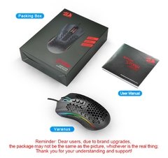 Redragon storm m808 usb com fio rgb gaming mouse 12400 dpi programável jogo ratos backlight ergonômico computador portátil - Dr. Brauch