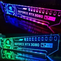 Suporte para placa de vídeo rgb gpu rog, suporte para placa de vídeo acrílica transperant aura sync water cooler personalizado na internet