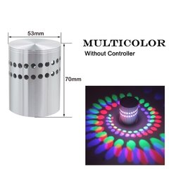 Led espiral buraco parede luz 16 cores com rgb controle remoto adequado para hall ktv barra decoração para casa arte lâmpada de parede - comprar online