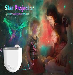 Aurora borealis bluetooth star projector led luz ambiente quarto de respiração luz da noite ruído branco timerable controle remoto - Dr. Brauch