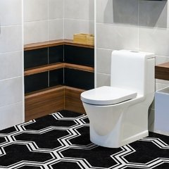 Funlife®Engrossar hexágono piso adesivos de parede auto-adesivo impermeável decoração da cozinha do banheiro anti-deslizamento adesivos à terra