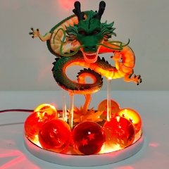 Bandai dragon ball z anime shenlong led figuras de ação luzes da noite shenrou bolas de cristal controle remoto figma presente natal brinquedos na internet