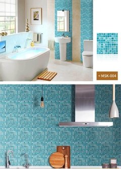 Papel de parede adesivo de mosaico 10cm, 20 peças, impermeável, adesivo de banheiro, cozinha, resistente à óleo