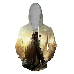 Watch Dogs 2021 nova chegada vapor ubisoft ent jogo assista cães dedsec impressão digital 3d zíper camisola do hoodie traje de manga longa unisex - loja online