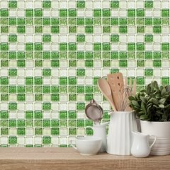 Adesivos de parede de mosaico de mármore, adesivos de parede plano 2d, capas impressas para cozinha, banheiro, descascar e vara, à prova d'água, mural de arte com 10 peças na internet