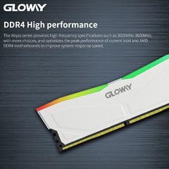 Gloway memoria ram ddr4 3200mhz rgb (8gbx2) 3600mhz (16gbx2) kit 32gb para a vida da garantia do desktop - comprar online