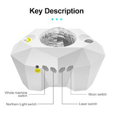 Galaxy Star Projector Night Light Bluetooth Music LED Starry Sky Projector Light Aurora Atmospher Bedroom Beside Lamp - loja online