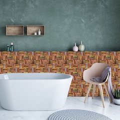 20pc pvc à prova dwaterproof água telha de grão de madeira adesivo cozinha banheiro auto adesivo parede sala estar quarto papel de parede decoração da sua casa