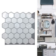 Adesivo hexágono 3d de parede, adesivo decorativo para cozinha, banheiro e casa, mosaico de cristal - loja online