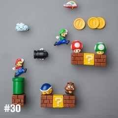 Super mario geladeira ímãs foto parede casa geladeiras decoração adesivo magnético conjunto cozinha casa decoração coleção presentes