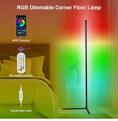 Rodanny conduziu a lâmpada de pé assoalho ajustável com música controle remoto wifi bluetooth adequado para sala computador na internet