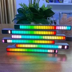 Rgb led night light música rhythm lâmpada usb recarregável controle de som led luz captador de som atmosfera lâmpada decoração