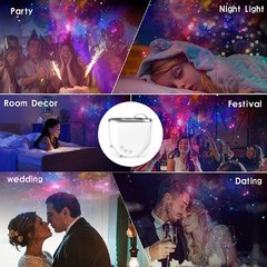 Aurora estrelado galáxia projetor luz bluetooth falante música planeta luz da noite estrela nebulosa lâmpadas para o quarto luzes do norte - loja online