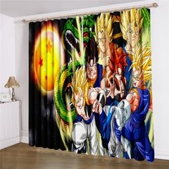 Likurb son goku kakarotto saiyan 3d impresso cortina blackout decoração para casa crianças adultos quarto sala de estar decoração casa - Dr. Brauch