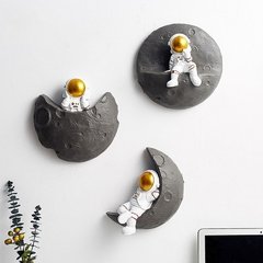 Nordic decoração da parede astronauta resina prateleiras de parede decoração para casa 3d estatuetas astronauta para sala estar quarto parede pendurado decoração - comprar online